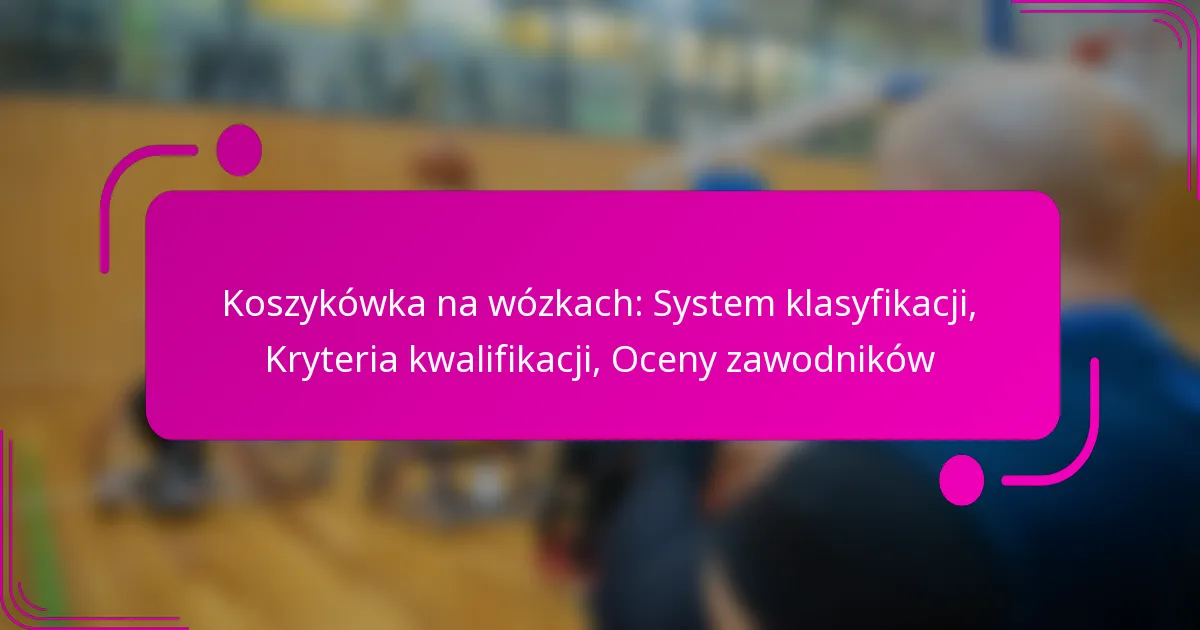 Koszykówka na wózkach: System klasyfikacji, Kryteria kwalifikacji, Oceny zawodników